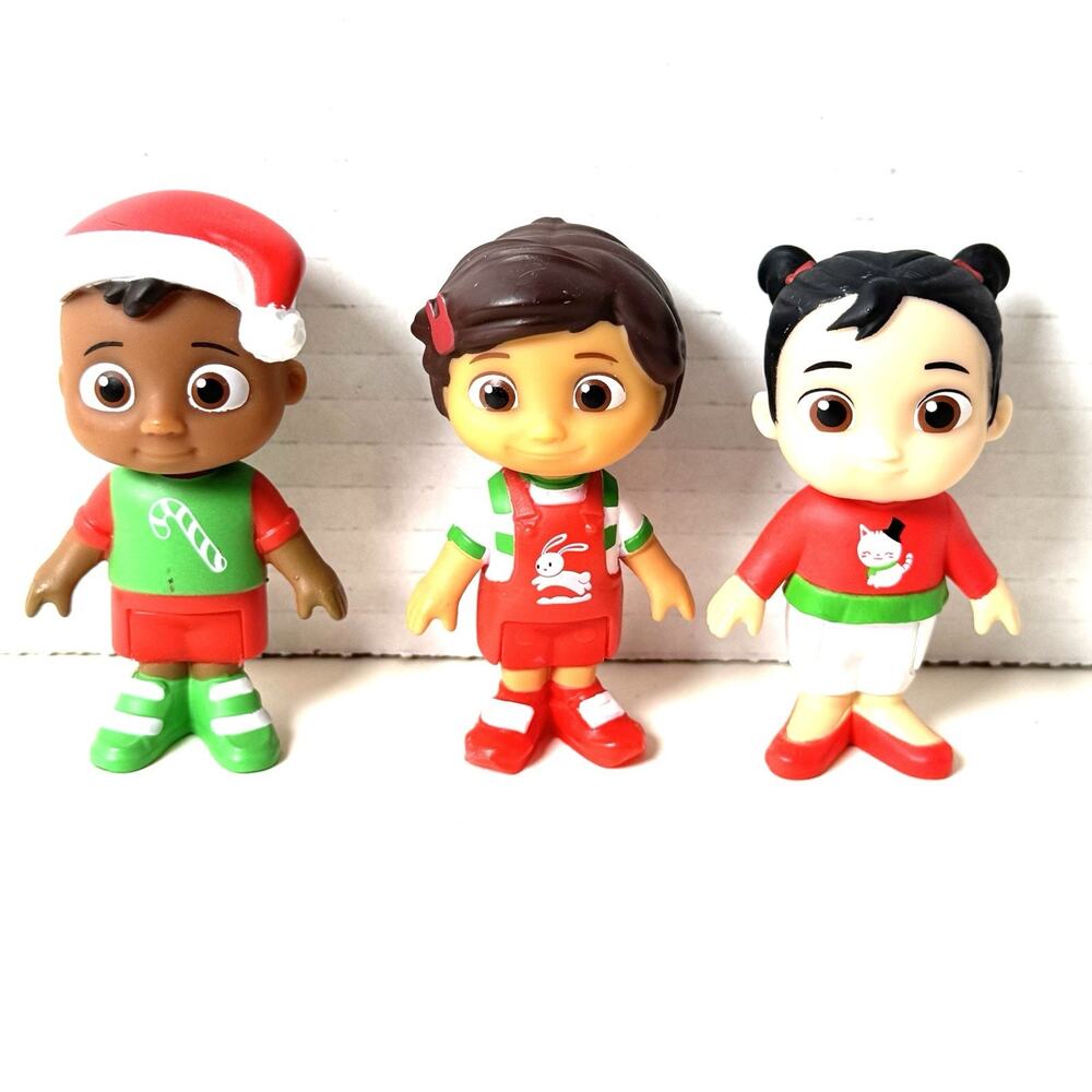 CoCoMelon Lot of 3 Christmas Figures